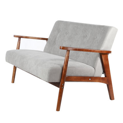 Solid Wooden Frame Upholstered Tufted Sofa