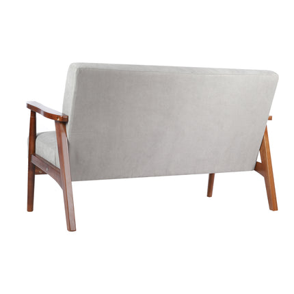 Solid Wooden Frame Upholstered Tufted Sofa