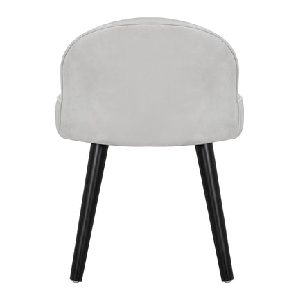 Velvet Upholstered Dressing Stool with Wooden Legs