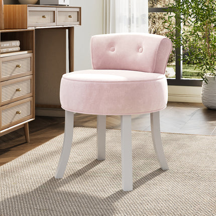 Velvet Vanity Stool Soft Seat Low Back Dressing Table Chair
