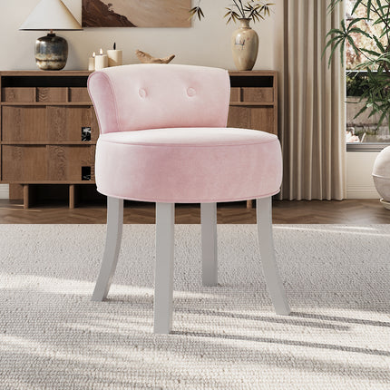 Velvet Vanity Stool Soft Seat Low Back Dressing Table Chair
