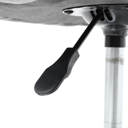Velvet Swivel Adjustable Bar Stool with Chrome Base Grey 79-93cm H