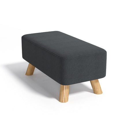 Linen Fabric Padded Stool Living Room Footstool