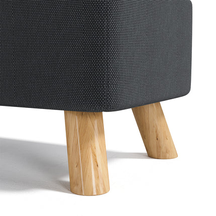 Linen Fabric Padded Stool Living Room Footstool