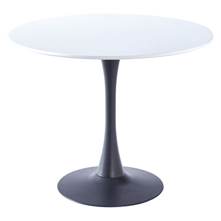 Black and White Contemporary Round Minimalist Dining Table