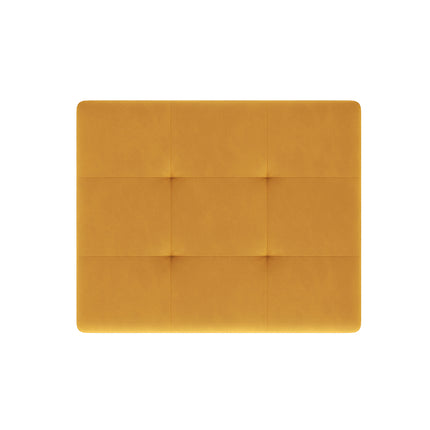 Yellow Rectangle Velvet Storage Ottoman