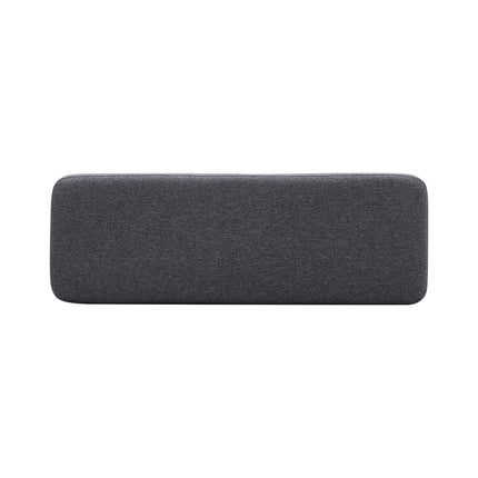 Grey Rectangular Footrest with Solid Wooden Legs