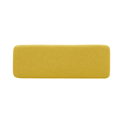 Yellow Rectangular Footrest with Solid Wooden Legs