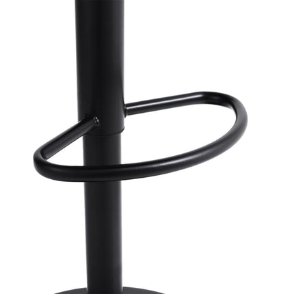 2 Pcs Faux Leather Height Adjustable Bar Stool Black