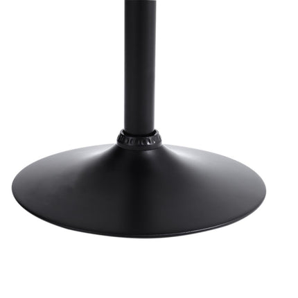 2 Pcs Faux Leather Height Adjustable Bar Stool Black
