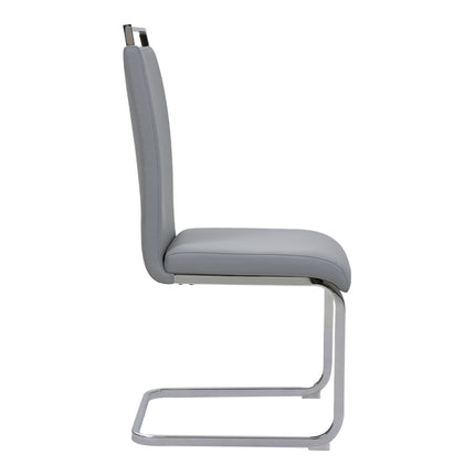 Two Metal Elevated Dining Chairs 101cm H