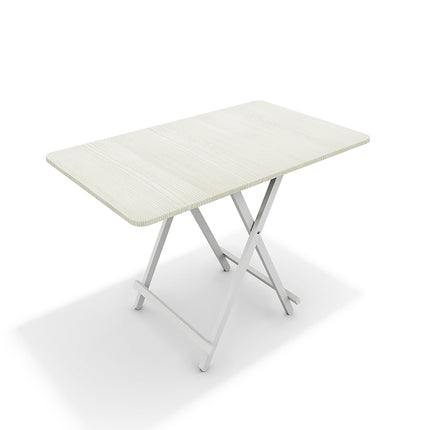 White 100x60cm Folding Wooden Dining Table