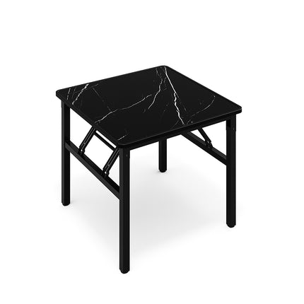 Square 60cm Folding Coffee Table with Marble Effect Top