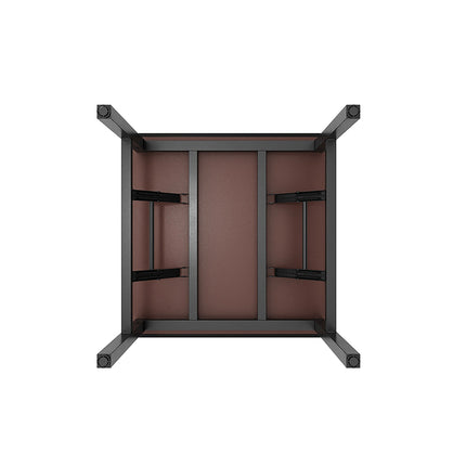 Square 60cm Folding Coffee Table with Marble Effect Top