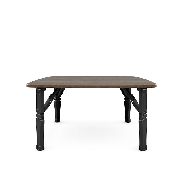 Brown/Black Square 70cm Wooden Folding Coffee Table