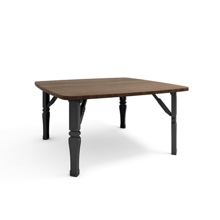 Brown/Black Square 70cm Wooden Folding Coffee Table