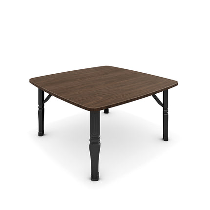 Brown/Black Square 70cm Wooden Folding Coffee Table
