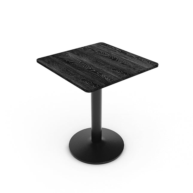 Black Square Cafe Table with Metal Base  60x60cm