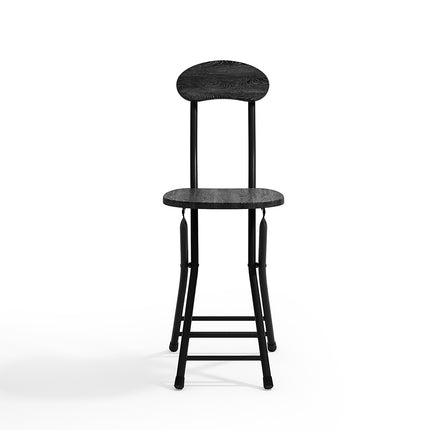 Compact Wooden Folding Chair with Metal Legs Set of 4