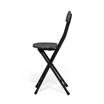 Compact Wooden Folding Chair with Metal Legs Set of 4
