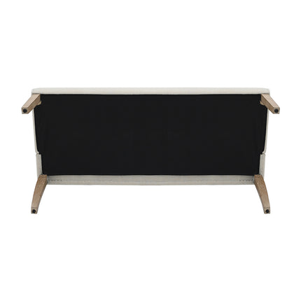 Beige Upholstered Tufted Sofa
