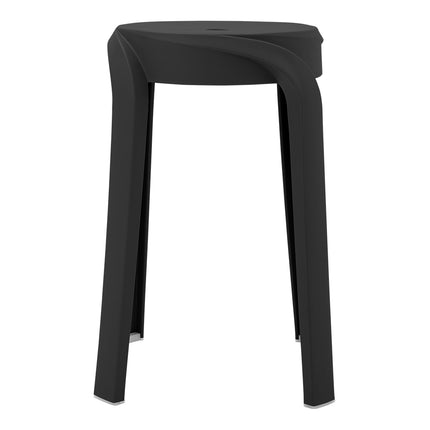 46cm H Plastic Stackable Round Stools Set of 10