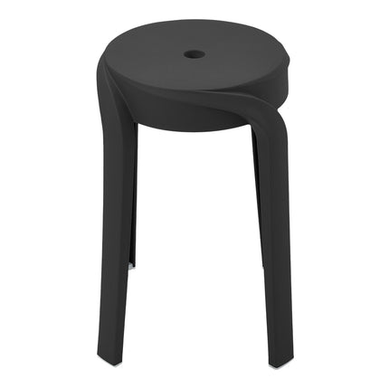 46cm H Plastic Stackable Round Stools Set of 10