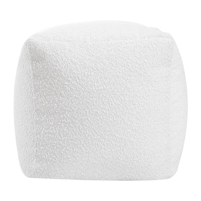 Contemporary White Footstool