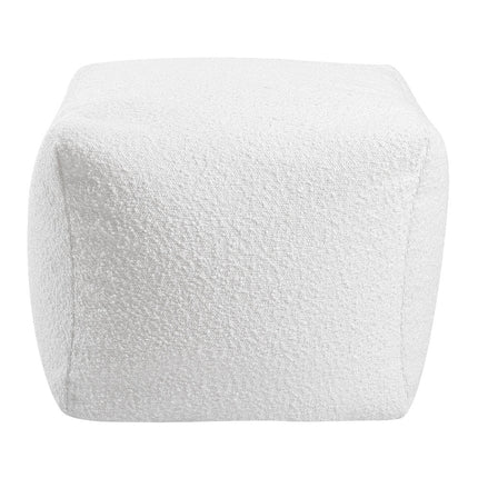 Contemporary White Footstool