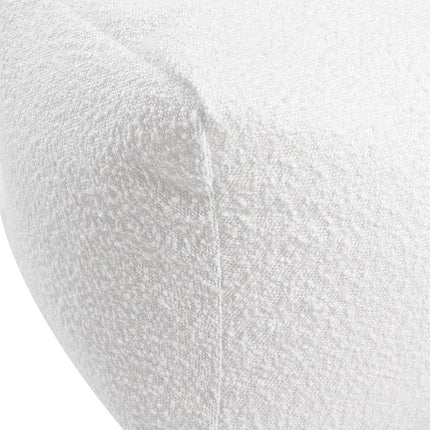 Contemporary White Footstool