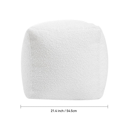 Contemporary White Footstool
