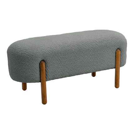 Contemporary Upholstered Bench Grey