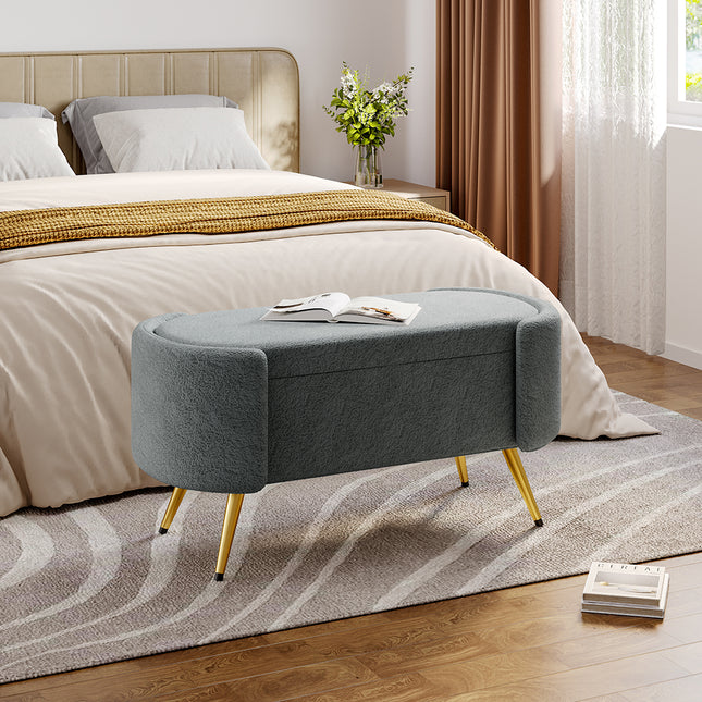 Luxurious Upholstered Accent Bench 100x48cm