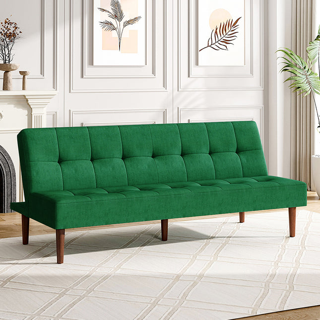 Contemporary Convertible Sofa Bed Green