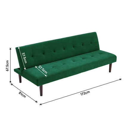 Contemporary Convertible Sofa Bed Green