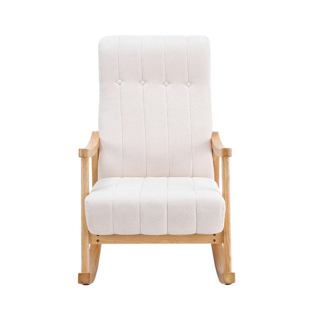 Velvet Upholstered Tufting Rocking Chair