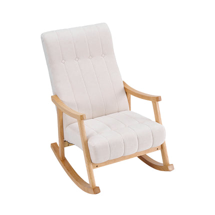 Velvet Upholstered Tufting Rocking Chair