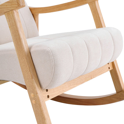 Velvet Upholstered Tufting Rocking Chair