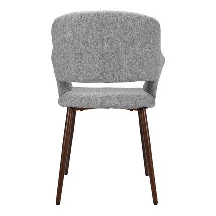 Set of 2 Linen Dining Chair with Metal Legs 84.5cm H