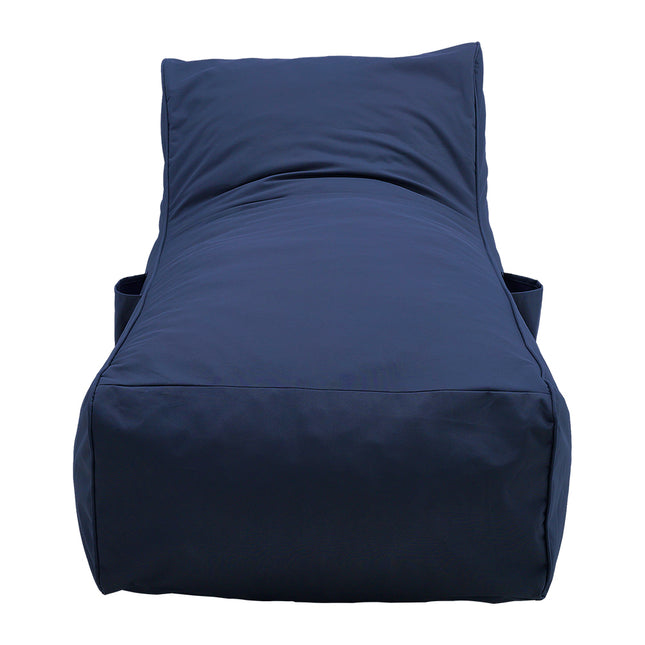Blue Bean Bag Bed Comfy Floor Lounger with pocket