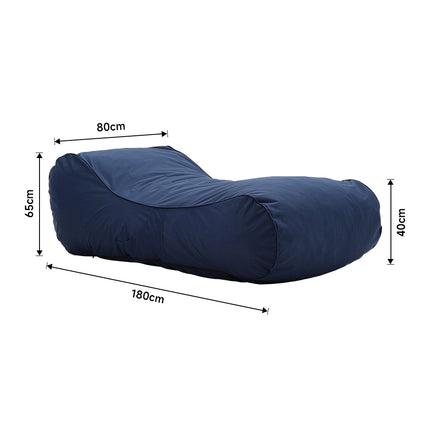 Comfortable Bean Bag Floor Lounger in Blue