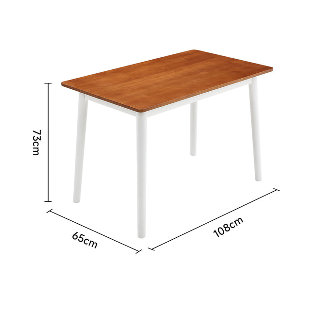 Reddish Brown 108cm W Rectangular Wooden Dining Table 108cm