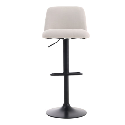Set of 2 Swivel Bar Stools with Mid Backrest and Adjustable Height 88–108cm