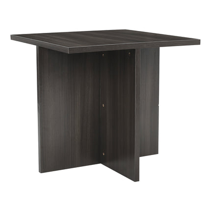 Wood Versatile Table and 4 Storage Stools Set,Grey And Black