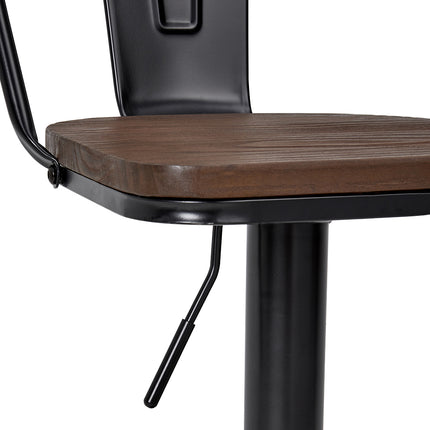 Set of 2 Adjustable Kitchen Bar Stools Dining Chairs 99–120cm High