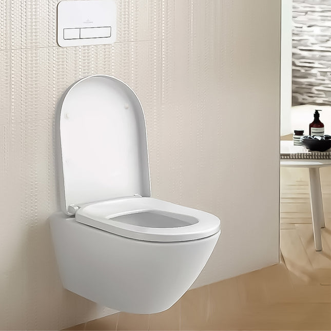 D/O Shape Toilet Seat with Soft Close Mechanism