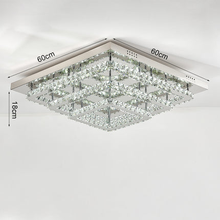 Modern LED Ceiling Light Crystal Chandelier Lamp 60CM Cool White
