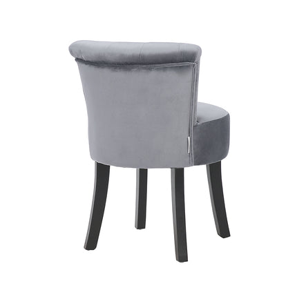 Modern Upholstered Buttoned Stool for Dressing Table