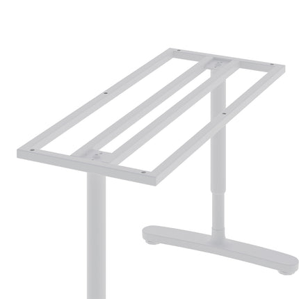 2Pcs Black/ White Adjustable Height Table Underframe