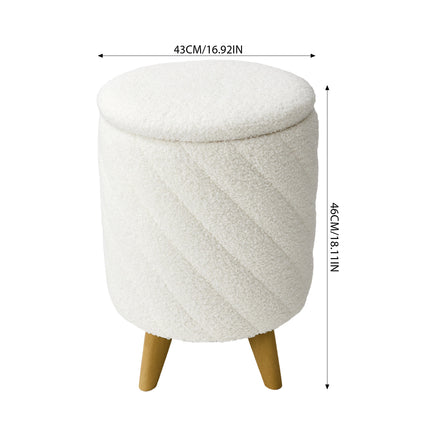 Modern Round Storage Ottoman
